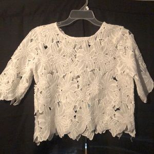 Floral detail crop top